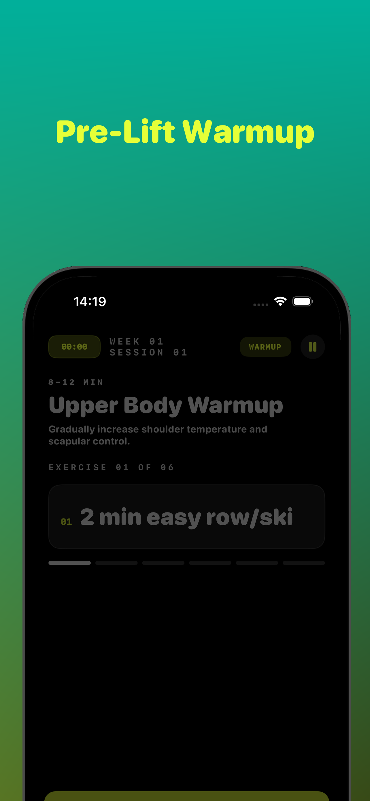 Pre-lift warmup ramps