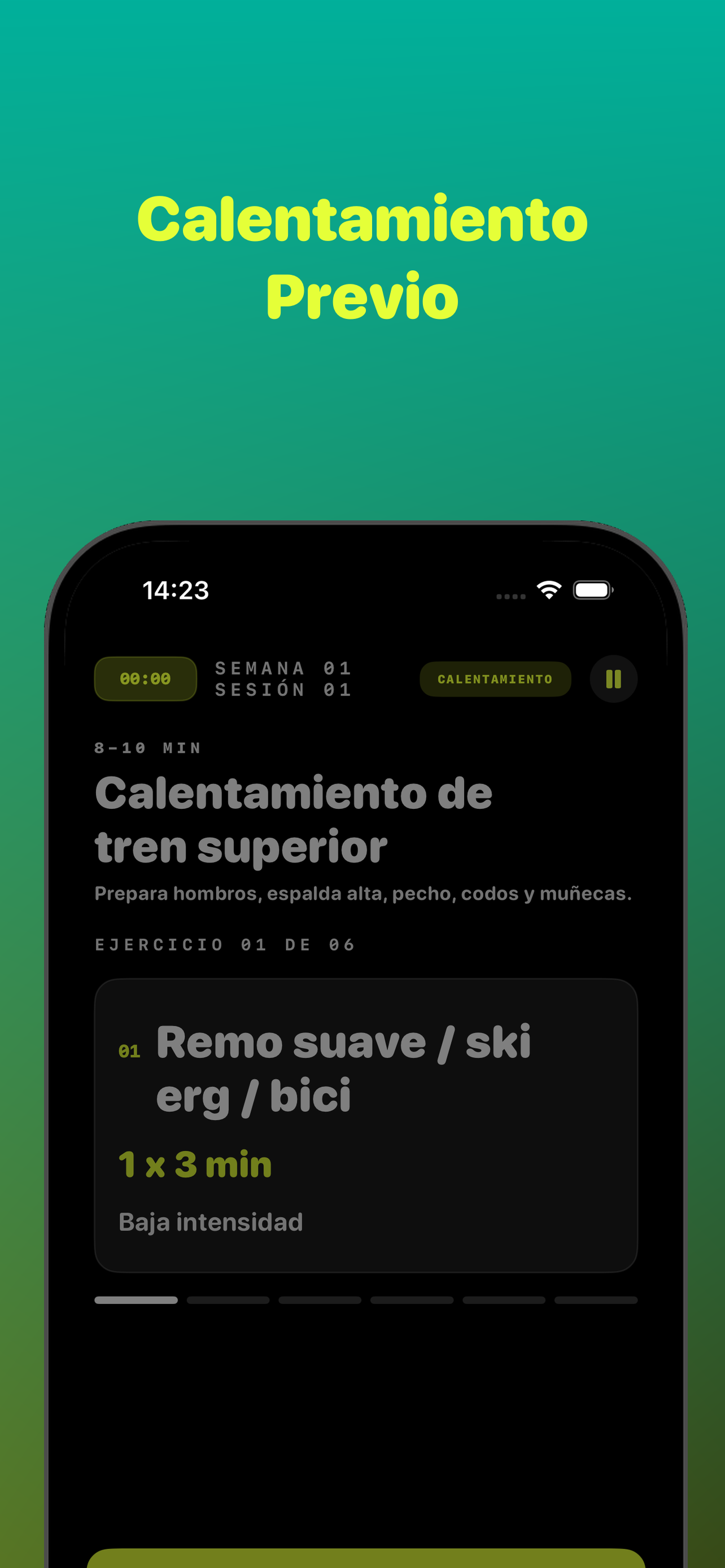Rampas de calentamiento previas al lift